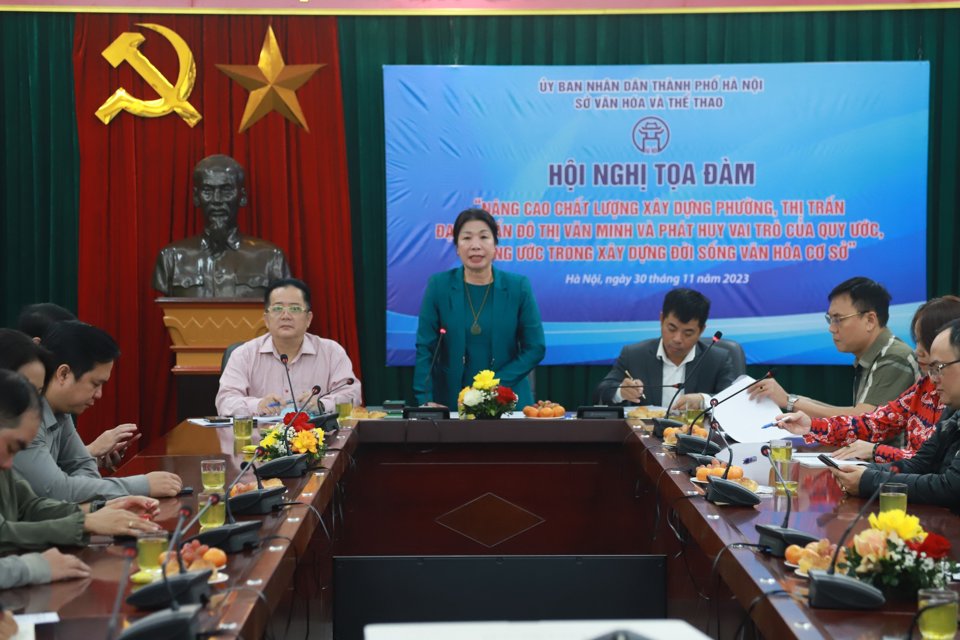 Quang cảnh buổi toạ đ&agrave;m. Ảnh: Minh An