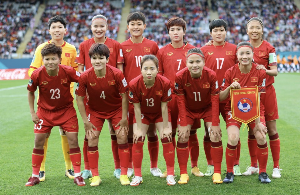 Đội tuyển b&oacute;ng đ&aacute; nữ Việt Nam tham dự V&ograve;ng chung kết FIFA World Cup nữ 2023 được đề cử l&agrave; sự kiện ti&ecirc;u biểu trong lĩnh vực thể thao. Ảnh: BTC