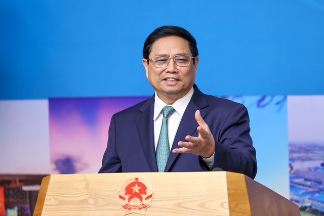 Thủ tướng Phạm Minh Ch&iacute;nh ph&aacute;t biểu tại hội nghị