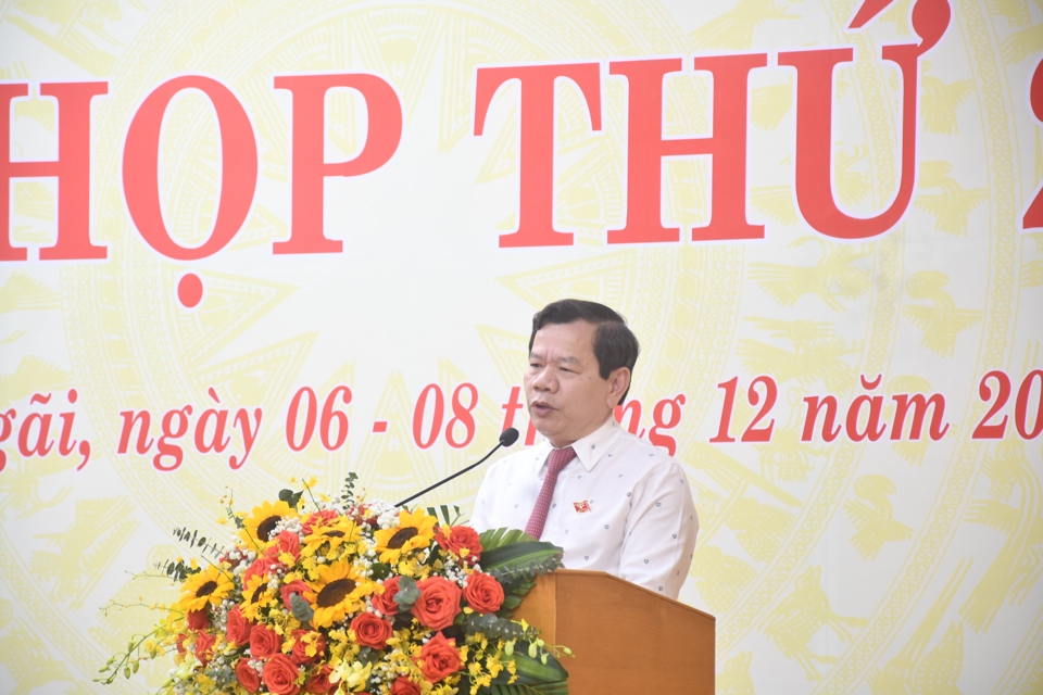 Chủ tịch UBND tỉnh Quảng Ng&atilde;i Đặng Văn Minh. Ảnh: H&agrave; Phương