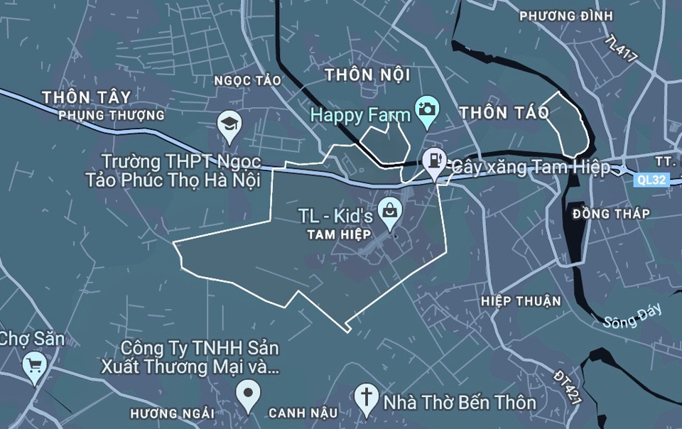 Địa phận x&atilde; Tam Hiệp (huyện Ph&uacute;c Thọ).