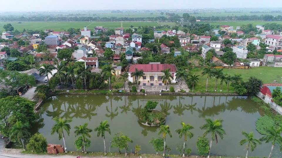 Một g&oacute;c x&atilde; Đỗ Động, huyện Thanh Oai nh&igrave;n từ tr&ecirc;n cao. Ảnh: &Aacute;nh Ngọc