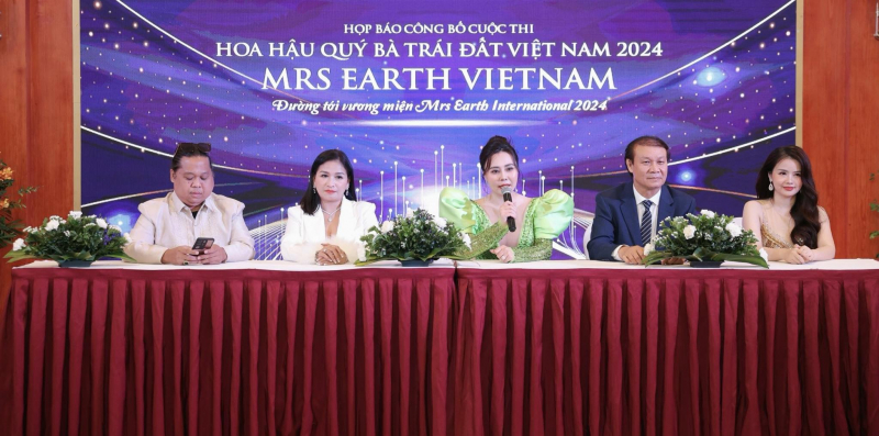 Họp b&aacute;o giới thiệu cuộc thi Hoa hậu Qu&yacute; b&agrave; tr&aacute;i đất Việt Nam 2024 - Mrs Earth Vietnam 2024.