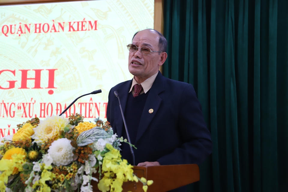 TS Phạm Huy Th&ocirc;ng - Ph&oacute; Chủ tịch Ủy ban ĐKCG TP H&agrave; Nội ph&aacute;t biểu tại hội nghị