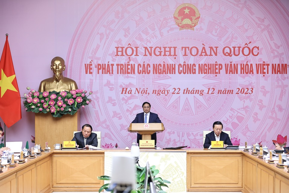 Thủ tướng Ch&iacute;nh phủ Phạm Minh Ch&iacute;nh ph&aacute;t biểu khai mạc Hội nghị.