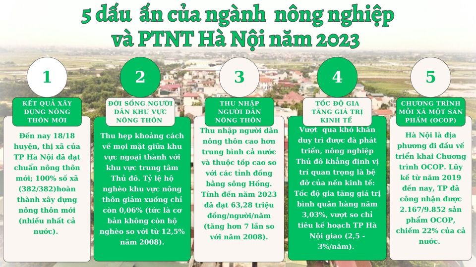 5 dấu ấn của ngành nông nghiệp và PTNT Hà Nội năm 2023 - Ảnh 1