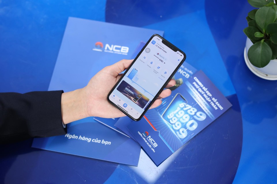 &nbsp;Ứng dụng NCB iziMobile của ng&acirc;n h&agrave;ng. (Ảnh: NCB).