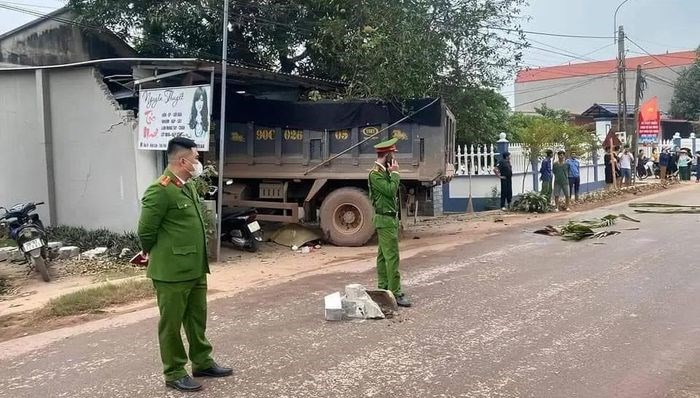 Hiện trường vụ tai nạn.