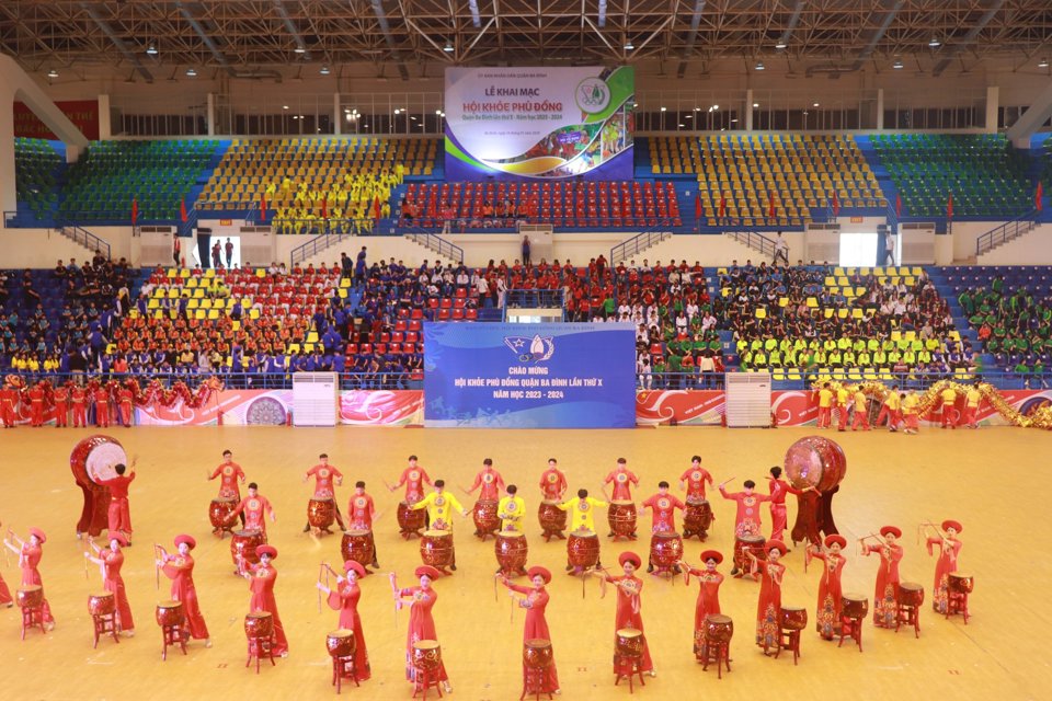 Hơn 2100 học sinh tham dự Hội khỏe Phù Đổng quận Ba Đình năm 2024 - Ảnh 1
