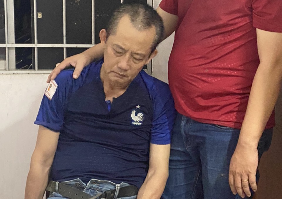 Nghi phạm Nguyễn Văn Cường tại thời điểm bị bắt giữ. Ảnh: CACC