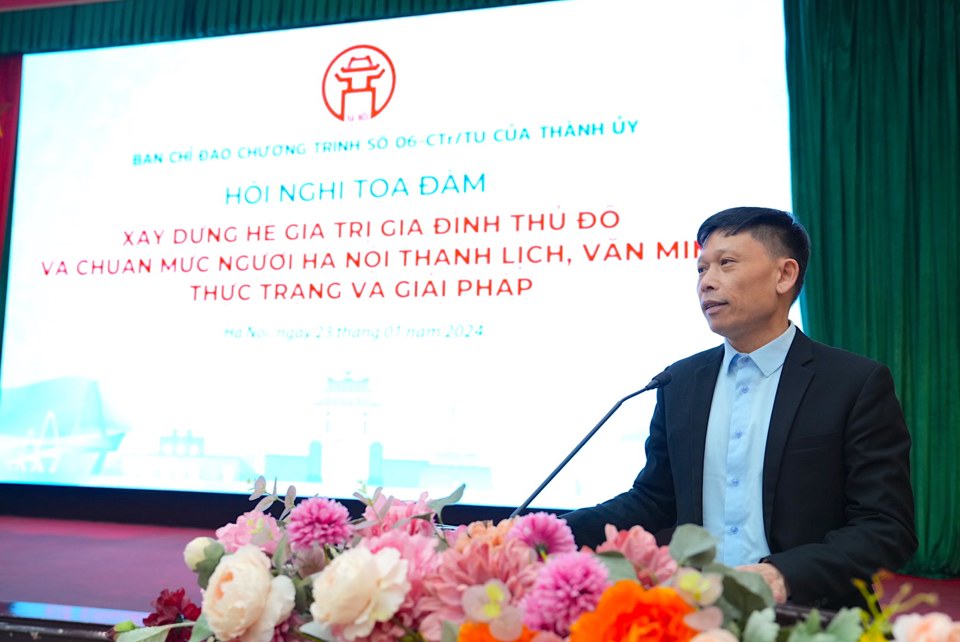 PGS.TS Nguyễn Th&agrave;nh Lợi - Tổng Bi&ecirc;n tập B&aacute;o Kinh tế &amp; Đ&ocirc; thị ph&aacute;t biểu tại Hội nghị.