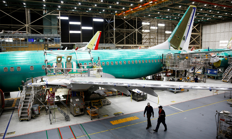 Xưởng chế tạo m&aacute;y bay Boeing 737 tại Renton, bang Washington, Mỹ v&agrave;o th&aacute;ng 9/2019. Ảnh: Reuters