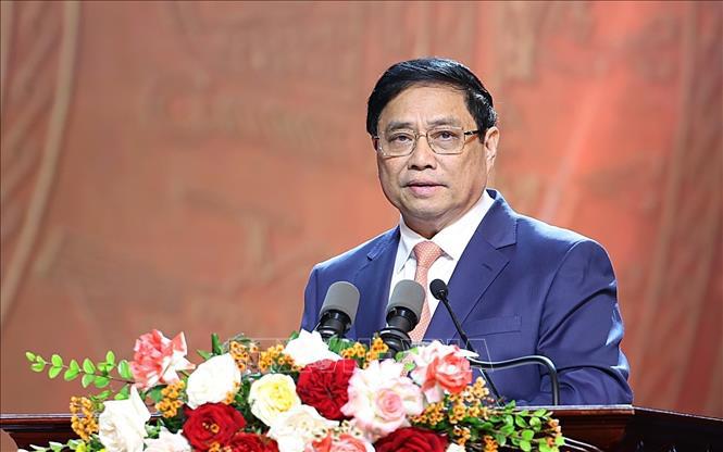 Thủ tướng Ch&iacute;nh phủ Phạm Minh Ch&iacute;nh ph&aacute;t biểu tại buổi lễ.&nbsp;
