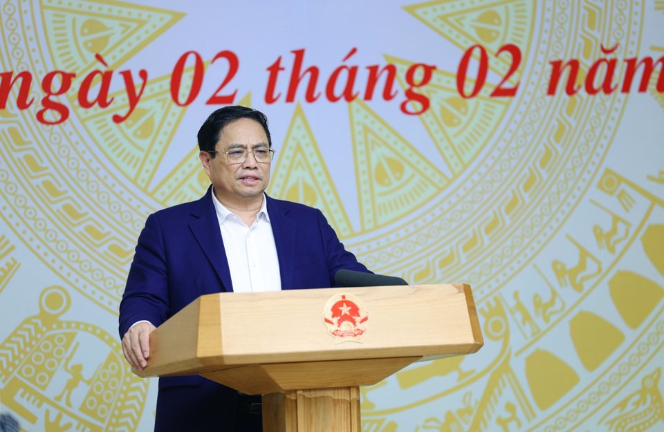 Thủ tướng Ch&iacute;nh phủ Phạm Minh Ch&iacute;nh ph&aacute;t biểu chỉ đạo tại hội nghị