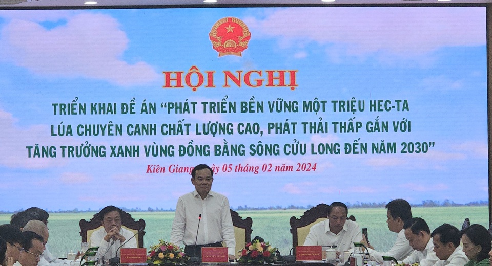 Ph&oacute; Thủ tướng Ch&iacute;nh phủ Trần Lưu Quang ph&aacute;t biểu tại hội nghị. (Ảnh Hữu Tuấn)