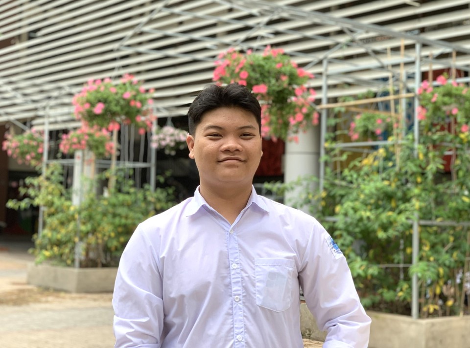 Học sinh Đỗ Chí Tiến, học sinh Trường THPT Minh Quang, huyện Ba Vì - giải Ba học sinh giỏi quốc gia môn Địa lý
