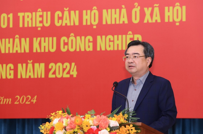 Bộ trưởng Bộ X&acirc;y dựng Nguyễn Thanh Nghị ph&aacute;t biểu khai mạc hội nghị.