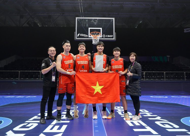 Thang Long Warriors đ&atilde; trở th&agrave;nh nh&agrave; v&ocirc; địch của bộ m&ocirc;n b&oacute;ng rổ thể chất số tại Games of the Future 2024 &ndash; Phygital basketball Invitational.