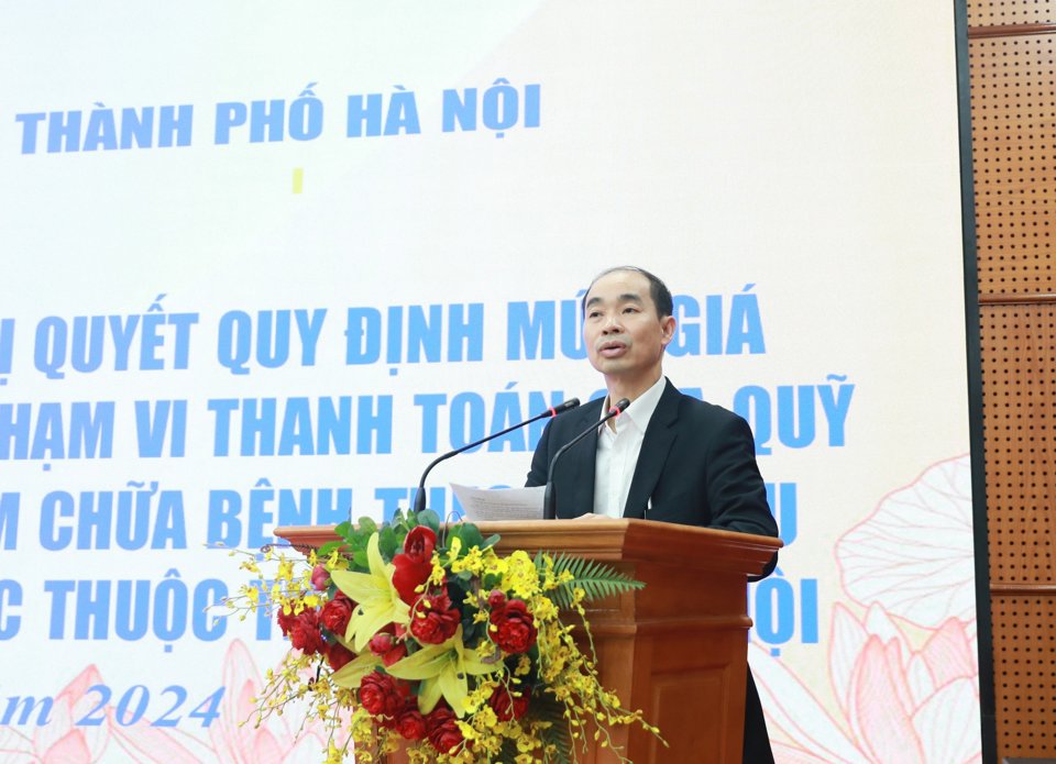 Ph&oacute; Gi&aacute;m đốc Sở Y tế H&agrave; Nội Nguyễn Đ&igrave;nh Hưng ph&aacute;t biểu tại Hội nghị