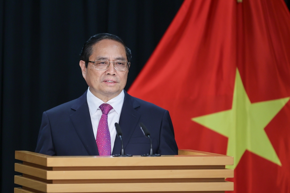 Thủ tướng khẳng định Việt Nam lu&ocirc;n coi trọng v&agrave; mong muốn th&uacute;c đẩy mạnh mẽ quan hệ Đối t&aacute;c Chiến lược với New Zealand - Ảnh: VGP/Nhật Bắc