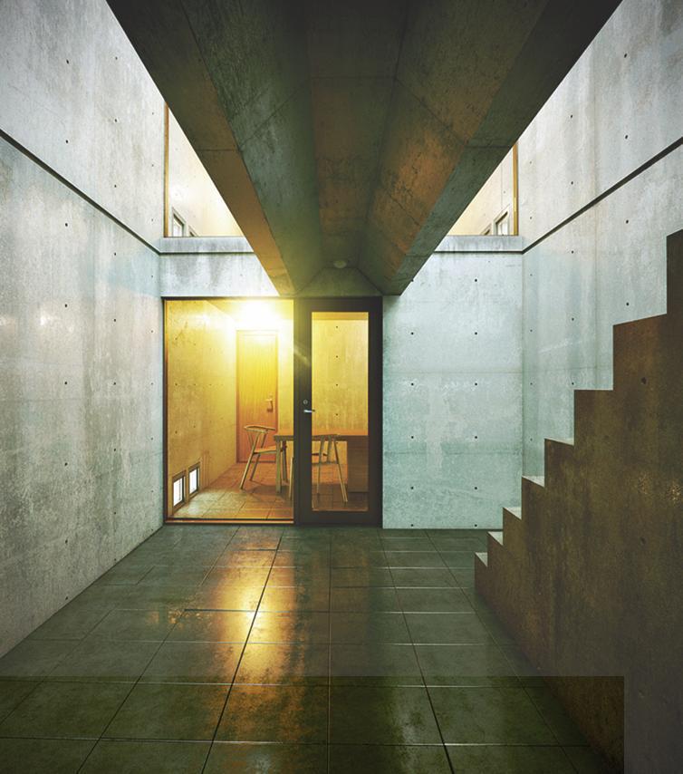 Nội thất c&ocirc;ng tr&igrave;nh Azuma House &ndash; KTS Tadao Ando