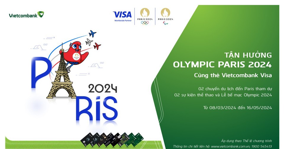 Nhận chuyến đi Pháp 5 ngày 4 đêm xem Olympic 2024 cùng thẻ Vietcombank Visa - Ảnh 1