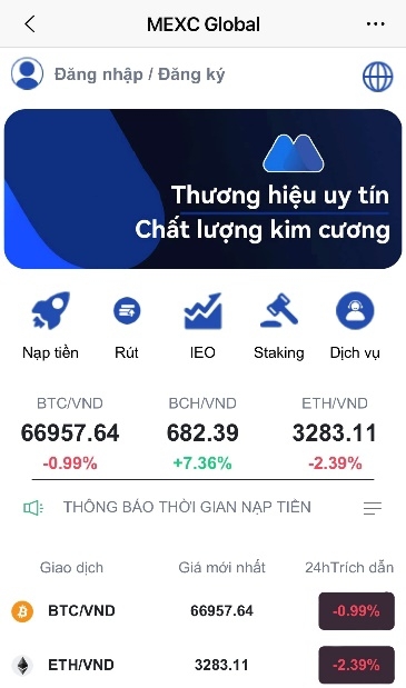 Trang web đầu tư m&agrave; chị T tham gia. Ảnh: C&ocirc;ng an TP H&agrave; Nội