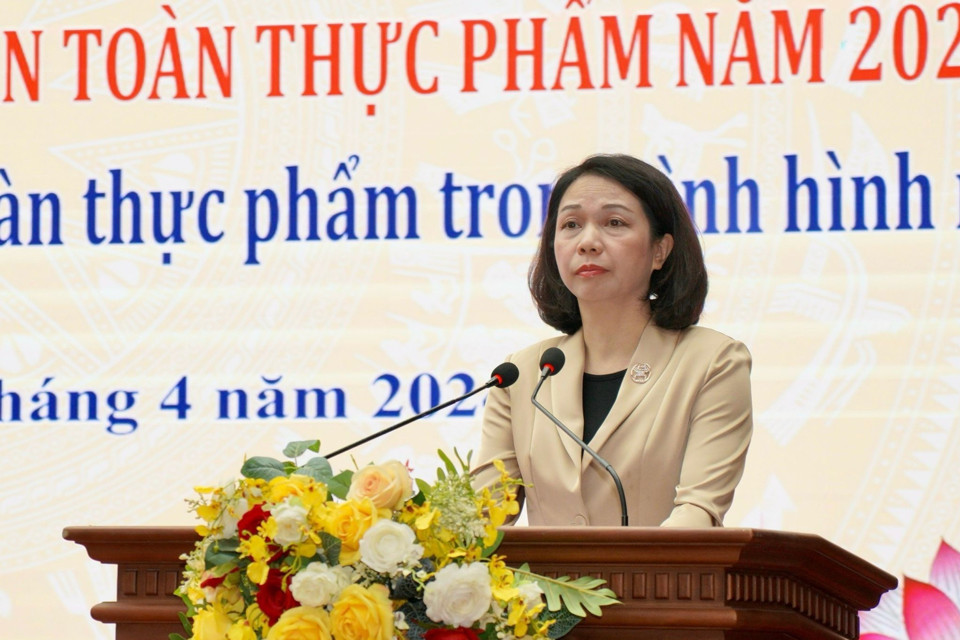 Ph&oacute; Chủ tịch UBND TP H&agrave; Nội Vũ Thu H&agrave; ph&aacute;t biểu chỉ đạo tại hội nghị.