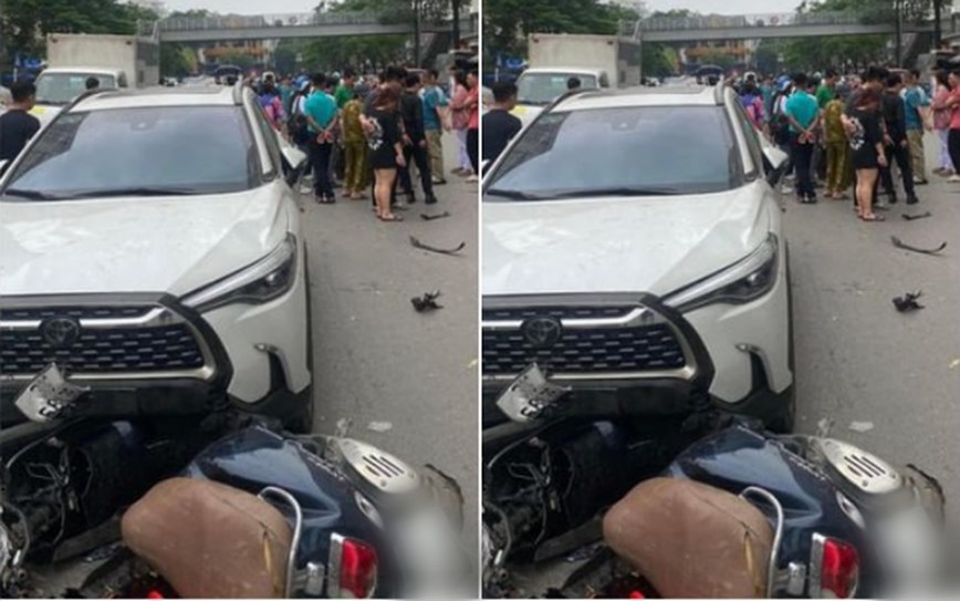 Nữ tài xế gây tai nạn liên hoàn ở Hà Nội - Ảnh 1