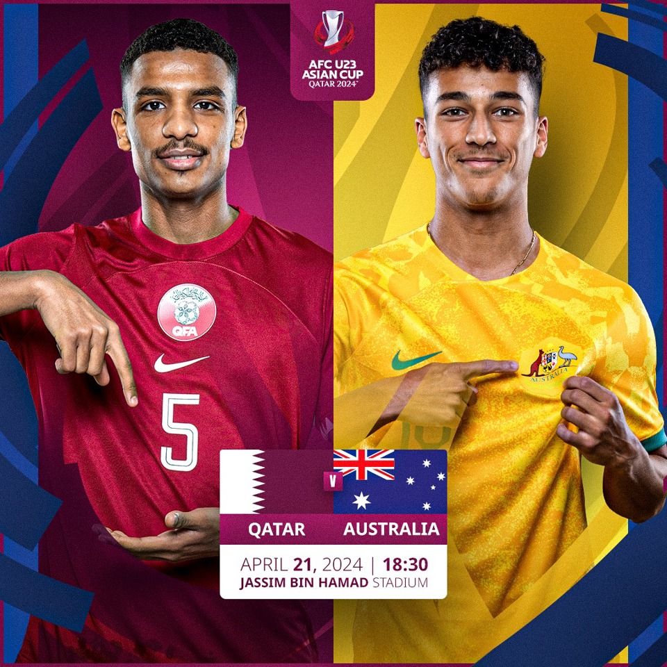 U23 Qatar sẽ c&oacute; trận đấu cuối c&ugrave;ng của v&ograve;ng bảng trước U23 Australia tại VCK U23 ch&acirc;u &Aacute; 2024.