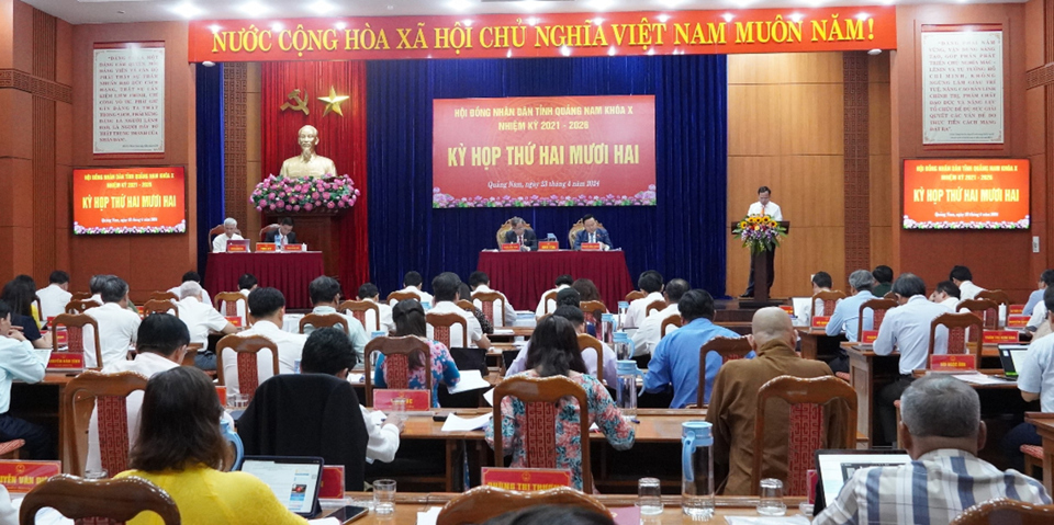 Kỳ họp thứ 22, HĐND tỉnh Quảng Nam (khoacute;a X).