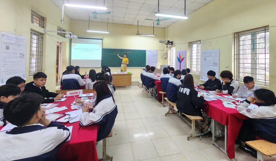 Tiết học của cô trò Trung tâm GDNN - GDTX huyện Thạch Thất
