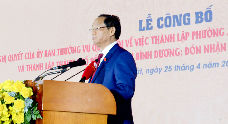 Thượng tướng Trần Quang Phương - Ủy vi&ecirc;n Trung ương Đảng, Ph&oacute; Chủ tịch Quốc hội ph&aacute;t biểu tại buổi lễ.&nbsp;