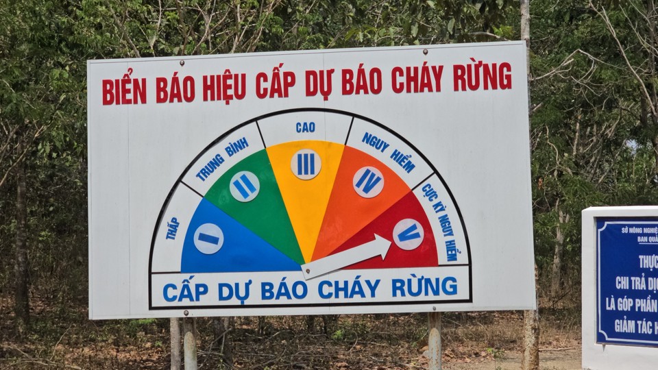 Trong khu vực rừng ph&ograve;ng hộ, được trang bị nhiều bảng hiệu tuy&ecirc;n truyền ph&ograve;ng ch&aacute;y rừng, bảo vệ rừng.