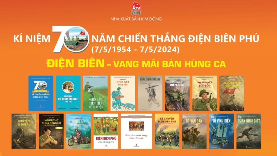 NXB Kim Đồng giới thiệu tới bạn đọc 17 t&aacute;c phẩm đa dạng thể loại. Ảnh: VTV