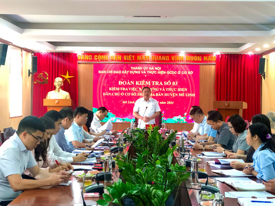 Ph&oacute; Chủ tịch Thường trực UBND TP L&ecirc; Hồng Sơn ph&aacute;t biểu kết luận cuộc kiểm tra.