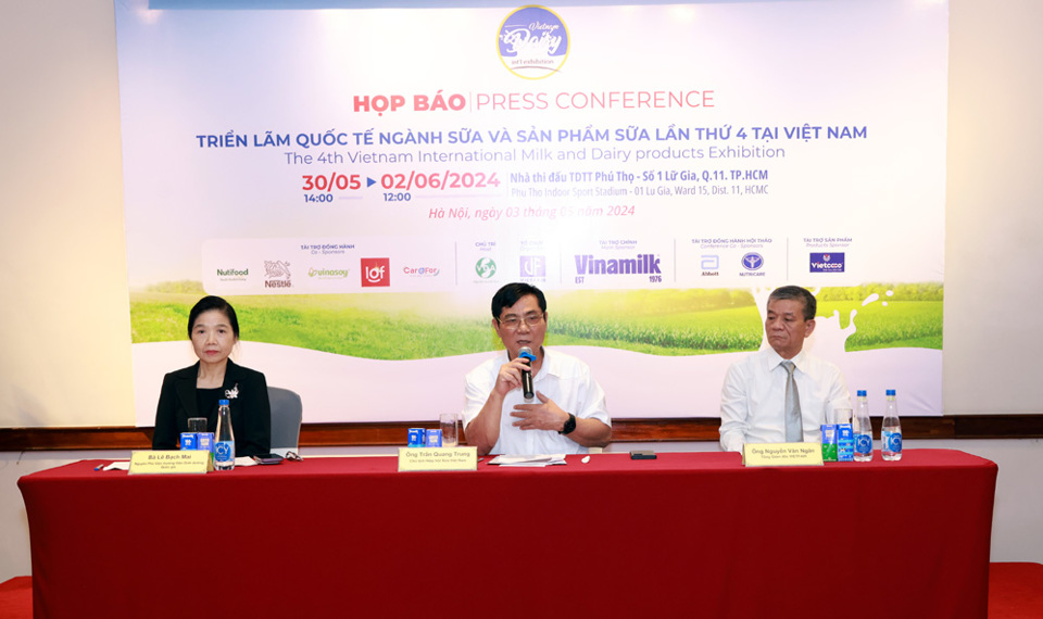 &Ocirc;ng Trần Quang Trung - Chủ tịch Hiệp hội Sữa Việt Nam th&ocirc;ng tin về&nbsp;Vietnam Dairy 2024.