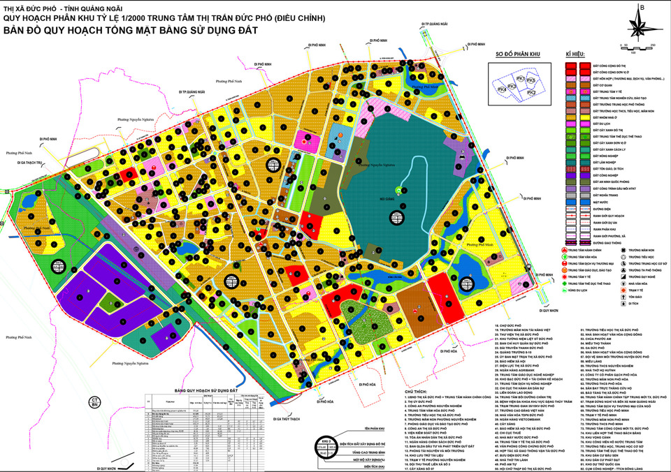 Bản đồ 1/2000, thị xã Đức Phổ được quy hoạch thành thành phố sinh thái thông minh trực thuộc tỉnh.