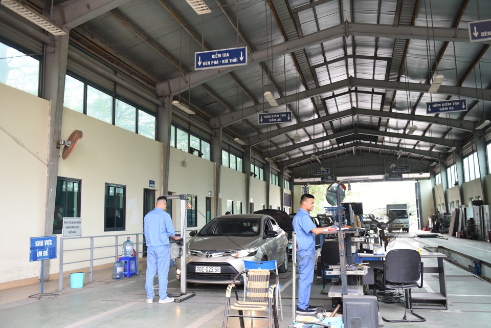 Trung tâm Đăng kiểm xe cơ giới 29S-03 quận Bắc Từ Liêm, Hà Nội. Ảnh: Công Hùng