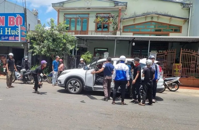 Hiện trường vụ tai nạn tại TP Pleiku, tỉnh Gia Lai. Ảnh: K.P