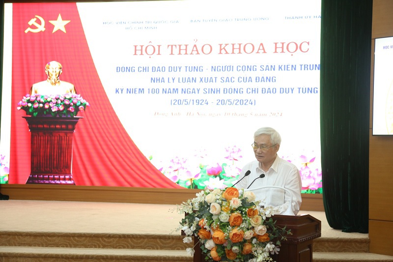 GS. TS Mạch Quang Thắng - nguy&ecirc;n Vụ trưởng Vụ Quản l&yacute; khoa học (Học viện Ch&iacute;nh trị quốc gia Hồ Ch&iacute; Minh). Ảnh: Phạm H&ugrave;ng