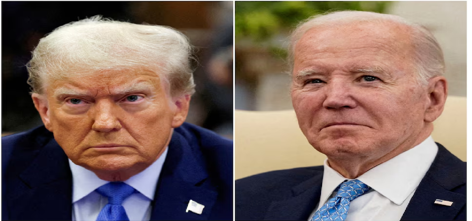 Cựu Tổng thống Donald Trump v&agrave; Tổng thống đương nhiệm Joe Biden. Ảnh: Reuters