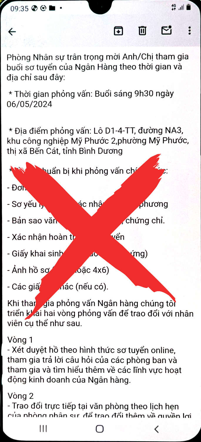 Vietcombank cảnh báo giả mạo - Ảnh 1