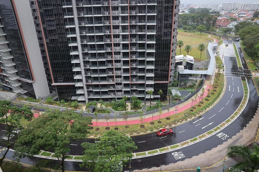 Dự &aacute;n mở rộng đường Serangoon North Avenue 1 (Singapore) sẽ được ho&agrave;n th&agrave;nh trong năm 2024. Ảnh: The Stait Times