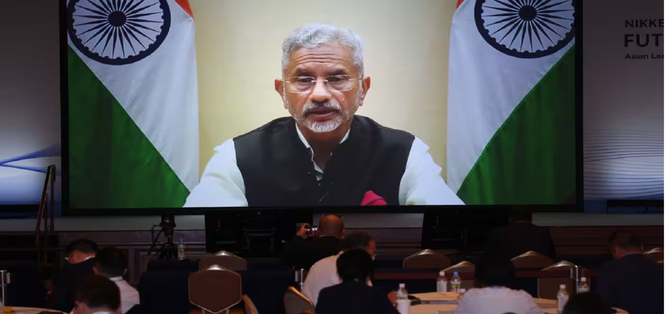 Video Bộ trưởng Ngoại giao Ấn Độ Subrahmanyam Jaishankar ph&aacute;t biểu được ph&aacute;t tại Diễn đ&agrave;n Tương lai ch&acirc;u &Aacute;. Ảnh: Nikkei Asia