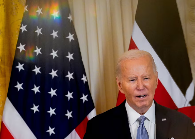 &Ocirc;ng Joe Biden tại buổi họp b&aacute;o ng&agrave;y 23/05 tại Nh&agrave; Trắng. Ảnh:&nbsp;Elizabeth Frantz