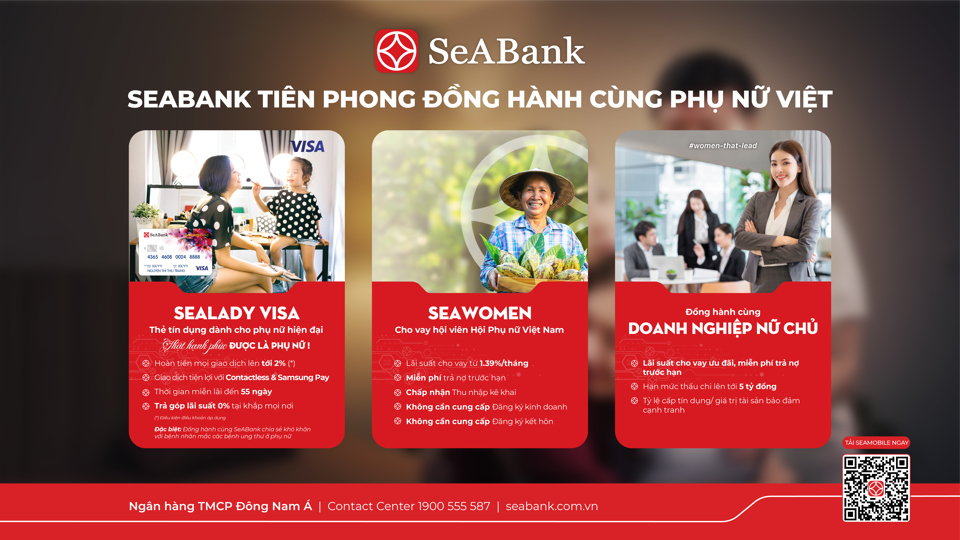 SeABank l&agrave; ng&acirc;n h&agrave;ng đi ti&ecirc;n phong trong việc triển khai c&aacute;c sản phẩm, dịch vụ chuy&ecirc;n biệt d&agrave;nh cho ph&aacute;i nữ.