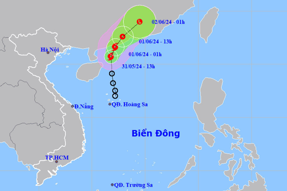 Đường đi của b&atilde;o số 1