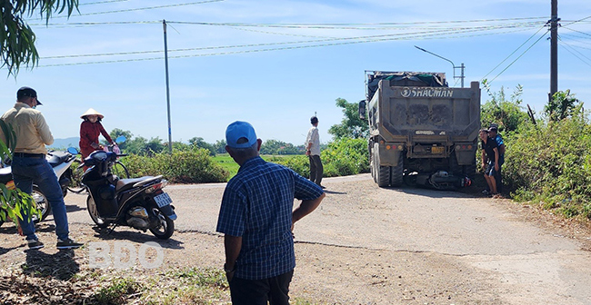 Hiện trường vụ tai nạn. Ảnh: Q.LONG