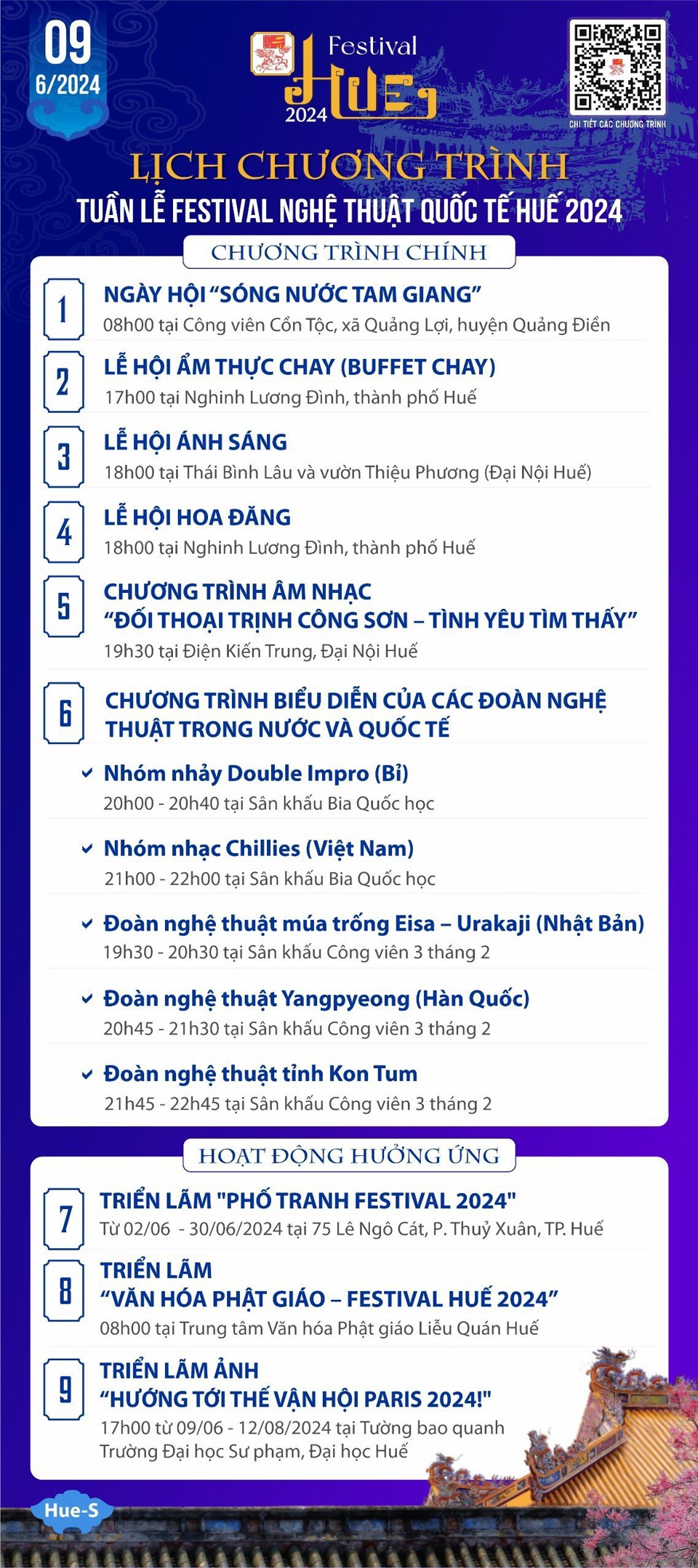 Chương tr&igrave;nh diễn ra trong Tuần lễ Festival nghệ thuật Quốc tế Huế ng&agrave;y 9/6.